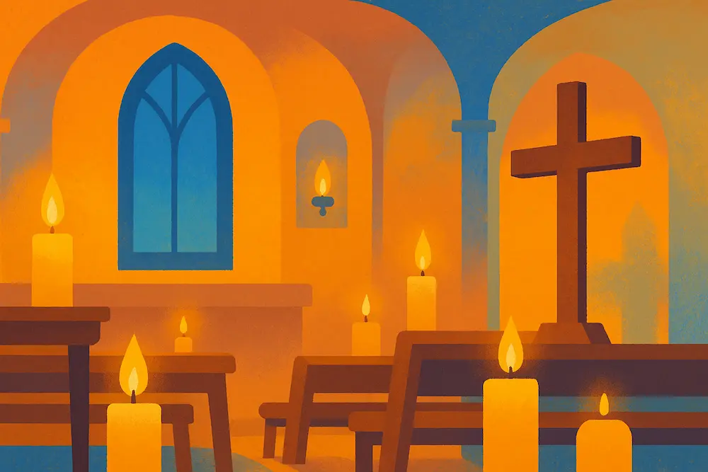 Iglesia en silencio durante el Sábado Santo en Chile